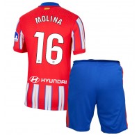 Koszulka piłkarska Atletico Madrid Nahuel Molina #16 Strój Domowy dla dzieci 2024-25 tanio Krótki Rękaw (+ Krótkie spodenki)